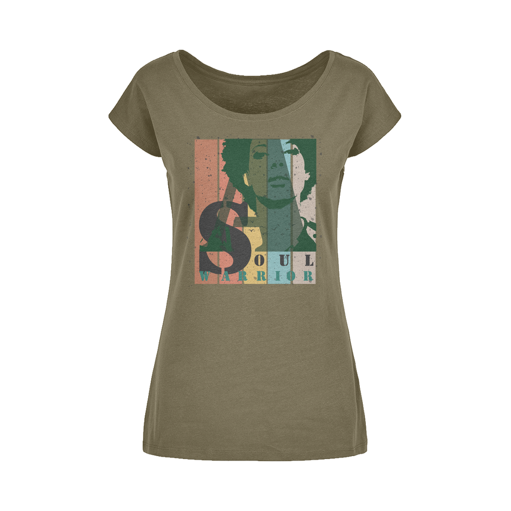 T-Shirt Femme à Encolure Dégagée "Soul Warrior"