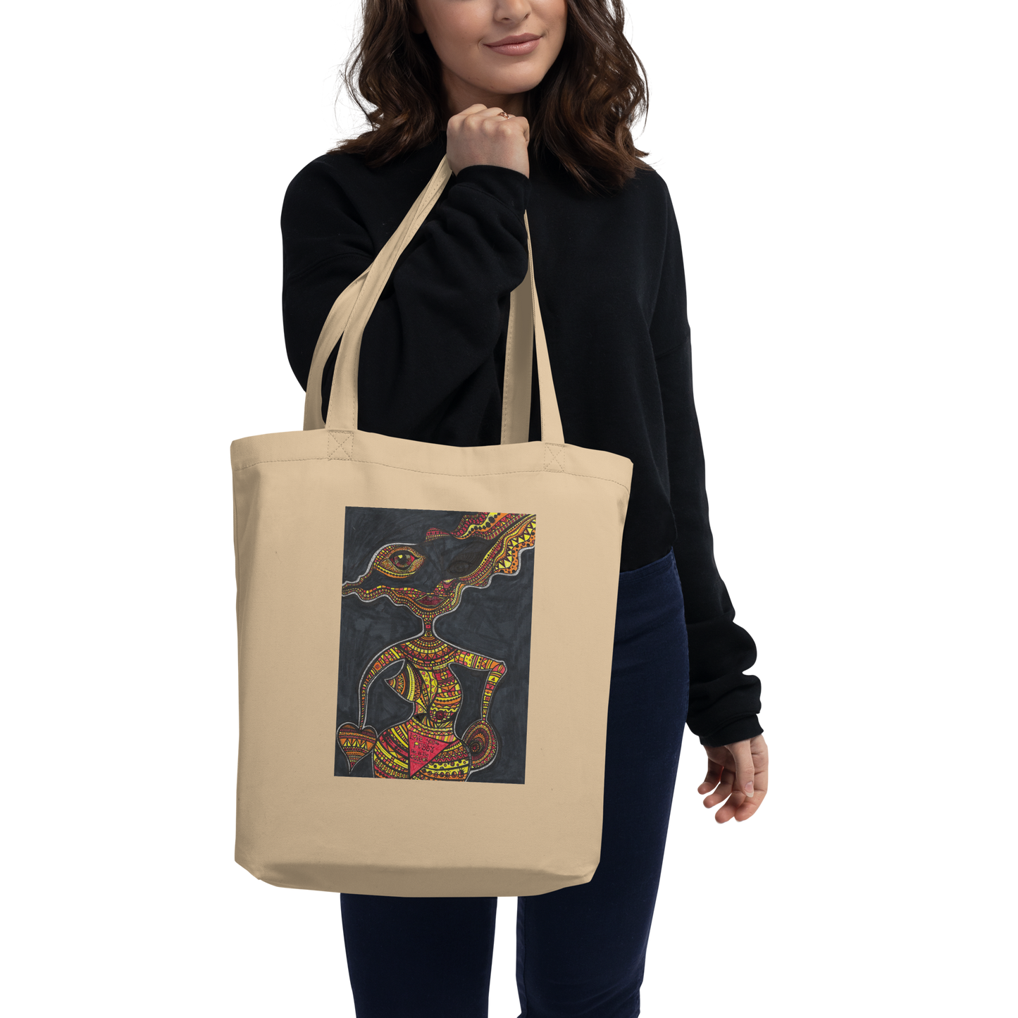 Tote Bag Écru en Coton Bio "Love Your Body"