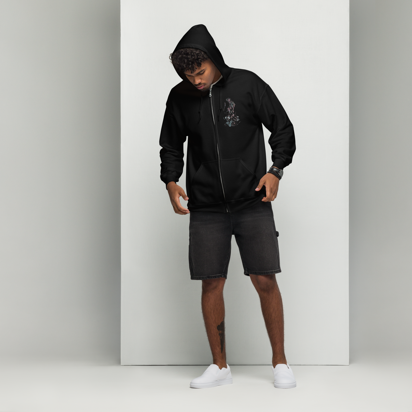 Sweat à capuche épais unisexe zippé "Shere Khan"