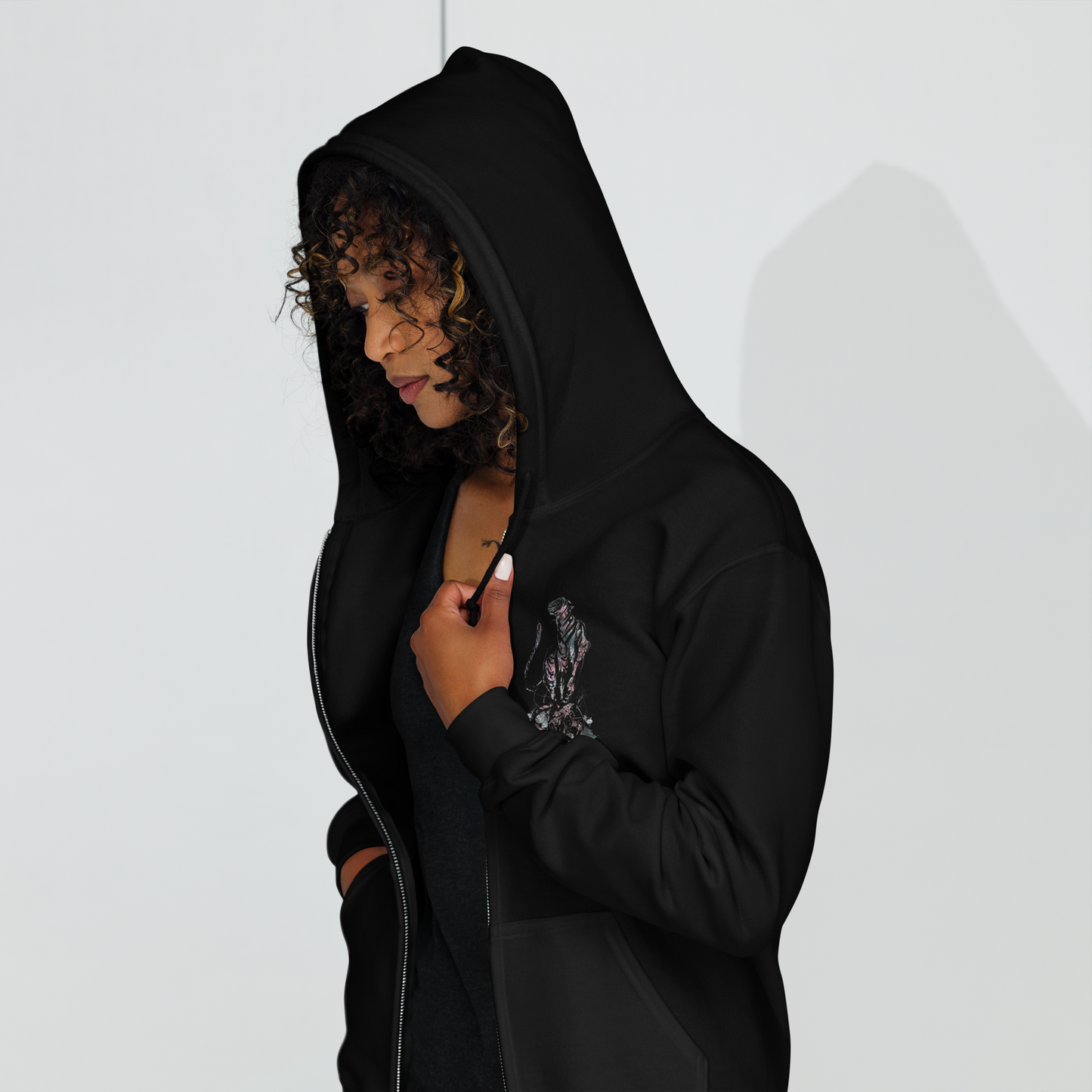 Sweat à capuche épais unisexe zippé "Shere Khan"