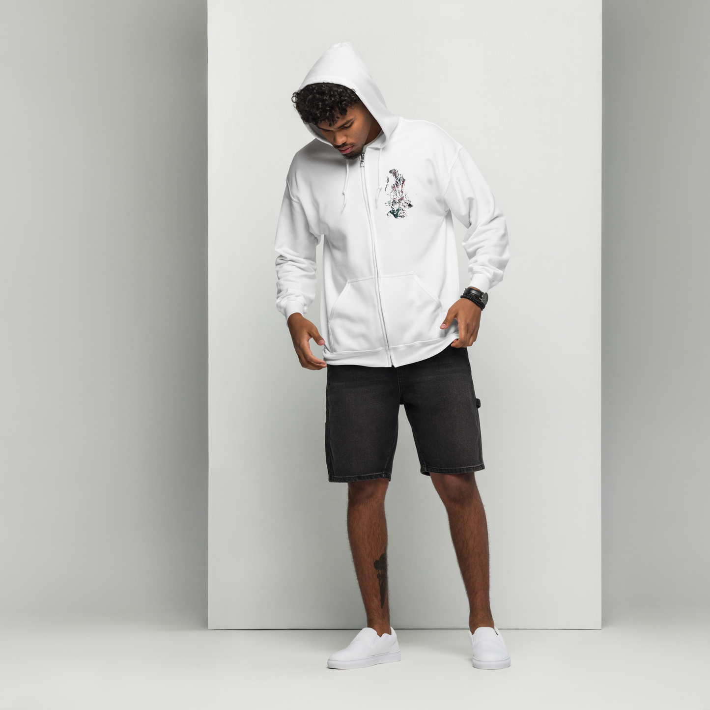 Sweat à capuche épais unisexe zippé "Shere Khan"