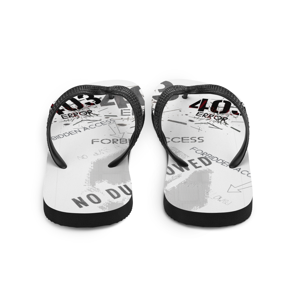 Tongs imprimées "403 ERROR : No Dumb Allowed"