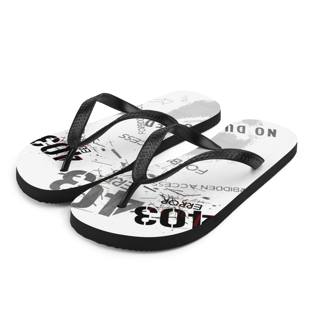 Tongs imprimées "403 ERROR : No Dumb Allowed"