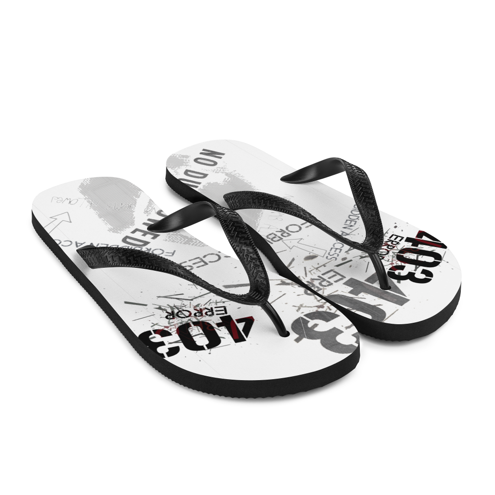 Tongs imprimées "403 ERROR : No Dumb Allowed"