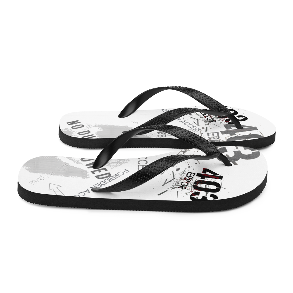 Tongs imprimées "403 ERROR : No Dumb Allowed"