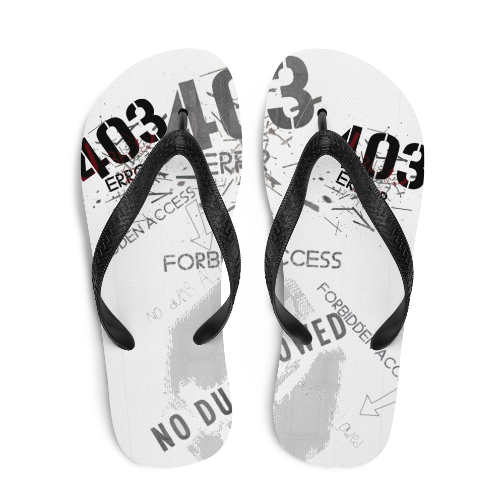 Tongs imprimées "403 ERROR : No Dumb Allowed"